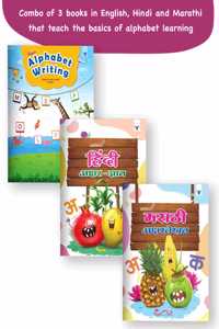Alphabet Learning Books For Kids In English, Hindi And Marathi | Read, Write And Practice Abc And Ka Kha Ga | 4 To 7 Year Old | Learn Marathi Akshar, ... Content Team At Target Publications