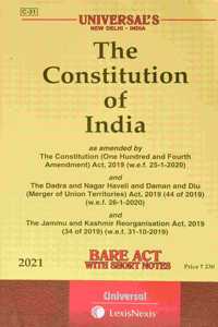 Constitution Of India Bare Act With Short Notes ( Handbook In English )