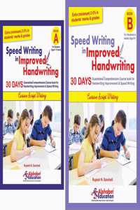 Cursive Writing Combo - Speed Writing In Improved Handwriting - Book A (For 6-9 Years) With Book B (For 9+ Years) - 30 Days Handwriting Practice Book For Speed Writing And Handwriting Improvement