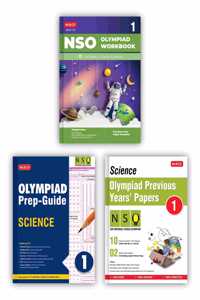 Sof National Science Olympiad (Nso) Work Book, Prep-Guide & Previous Years Papers With Mock Test Paper Class 1 - Olympiad Books For 2022-23 Exam (Set Of 3 Books)