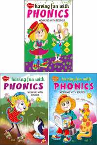 Set Of 3 Books, Having Fun With Phonics- 1 , 2 & 3