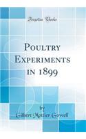 Poultry Experiments in 1899 (Classic Reprint)