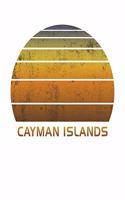 Cayman Islands: Notebook Paper For Work, Home or School With Lined Wide Ruled White Sheets. Vintage Sunset Note Pad Composition Journal For Family Vacations. Back T