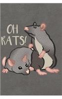 Oh Rats: Journal, Notebook, Diary or Sketchbook with Lined Paper