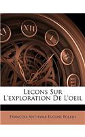 Lecons Sur l'Exploration de l'Oeil