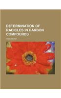 Determination of Radicles in Carbon Compounds