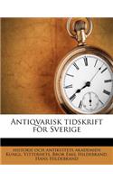 Antiqvarisk Tidskrift För Sverige