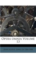Opera omnia Volume 13