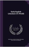 Early English Literature (To Wiclif)