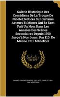 Galerie Historique Des Comédiens De La Troupe De Nicolet; Notices Sur Certains Acteurs Et Mimes Qui Se Sont Fait Un Nom Dans Les Annales Des Scènes Secondaires Depuis 1760 Jusqu'à Nos Jours. Par E.D. De Manne Et C. Ménétrier