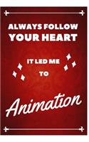 Animation Notebook Red Cover: Funny Gifts Ideas for Men/Women on Birthday Retirement or Christmas - Humorous Lined Journal to Writing