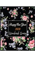 Happy New Year 2020 Standard Diary: New Year Gift 2020 Christmas Gift 2020 2020 Planner Pretty Simple Planners Botanical Floral Gift For year 2020