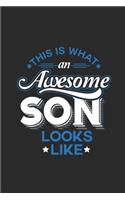This Is What An Awesome Son Looks Like: Sons Notebook, Blank Lined (6" x 9" - 120 pages) Family Themed Notebook for Daily Journal, Diary, and Gift