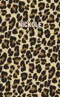 Nickole: Personalized Notebook - Leopard Print (Animal Pattern). Blank College Ruled (Lined) Journal for Notes, Journaling, Diary Writing. Wildlife Theme Des