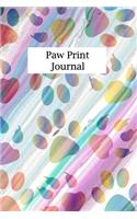 Paw Print Journal: Dog Paw Abstract cover on 6X9 inch cover, blank lined paper.