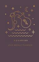 Aquarius 2020 Weekly Planner (Burgundy)