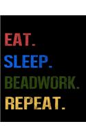 Eat Sleep Beatboxing Repeat: Enthusiasts Retro Themed Colors Gratitude Journal 386 Pages Notebook 193 Days 8"x10" Meal Planner