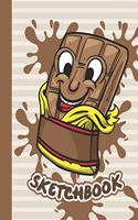 Sketchbook: Cute Blank Notebook for Sketching and Picture Space with Funny Chocolate Bar, Unlined Paper Book for Drawing, Journaling and Doodling, Perfect for C