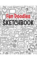 Fun Doodles Sketch Book for Kids 102 Pages of Blank Paper for Drawing ( 8.5x11