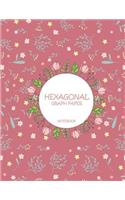 Hexagonal Graph Paper Notebook: Cute Pink Girl Book, 1/4 inch Hexagons Graph Paper Notebooks Large Print 8.5" x 11" Game Boards Paper, Math Activities and Coloring Patterns
