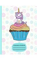 Unicorn Cupcake Whimsical Composition Notebook