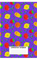 Composition Book: Cool Fruit Shake Pattern 6 X 9 Wide Ruled Paper Notebook, Appreciation, Quote Journal or Diary Unique Inspirational Gift for Friend or Teacher, Beginning or End of School Year, Retirement, Birthday or Gratitude Present - Fruit Sal