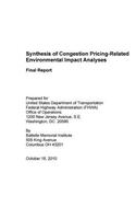 Synthesis of Congestion Pricing-Related Environmental Impact Analyses: Final Report