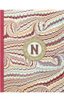 Monogrammed Planner 2019 Personalized Initial Letter N: 12 Months Week to two-page Diary 140 pages 8.5 x 11 with Contacts - Password - Birthday lists(2019 Weekly Planner Organizer Diary Journal)