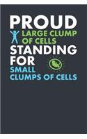 Proud Large Clump of Cells Standing for Small Clumps of Cells
