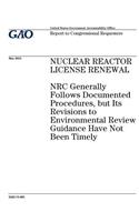 Nuclear reactor license renewal