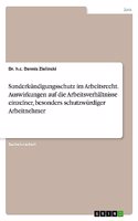 Sonderkündigungsschutz im Arbeitsrecht. Auswirkungen auf die Arbeitsverhältnisse einzelner, besonders schutzwürdiger Arbeitnehmer