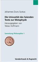 Die Univozitat Des Seienden: Texte Zur Metaphysik