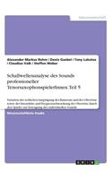 Schallwellenanalyse des Sounds professioneller TenorsaxophonspielerInnen. Teil 5