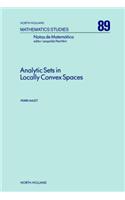 Analytic Sets in Locally Convex Spaces: (North-Holland Mathematics Studies)