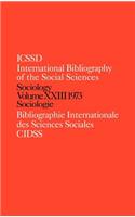 Ibss: Sociology: 1973 Vol 23