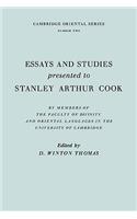 Essays and Studies Presented to Stanley Arthur Cook
