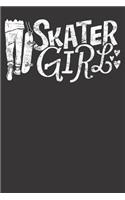 Notebook 6x9 120 Pages: Skater Girl Vintage