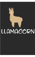 Llamacorn: Llama Notebook Alpaca Notizbuch Journal 6x9 kariert squared