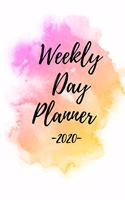 Weekly Day Planner 2020: 2020 January - December 20 Water color design Weekly Monthly Day Planner for a successful organized year for Men, Women, Moms, Dads & Students.