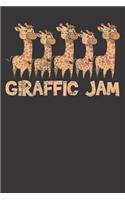 Notebook: Giraffe Dot Grid Dotted 6x9 120 Pages