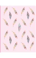 Boho Chic Feathers Notebook