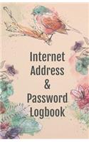 Internet Address & Password Logbook