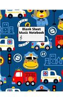 Blank Sheet Music Notebook