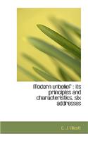 Modern Unbelief