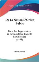 de La Notion D'Ordre Public