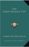 The Great Message 1925