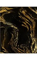 Black and Gold Marble Composition Notebook - Large Ruled Notebook - 8x10 Lined Notebook (Softcover Journal / Notebook / Diary)