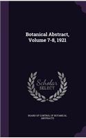 Botanical Abstract, Volume 7-8, 1921