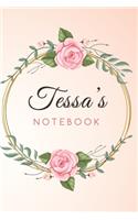 TESSA'S Customized Floral Notebook / Journal 6x9 Ruled Lined 120 Pages School Degree Student Graduation university