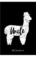 Dot Grid Journal: Uncle Llama Cute Alpaca Animal Lover Llama-Lover - Black Dotted Bullet Notebook - Diary, Planner, Gratitude, Writing, Goal, Log Journal - 6x9 120 pa